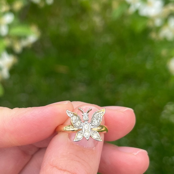 Vintage 14k Gold Filled Butterfly Ring - Picture 2 of 5